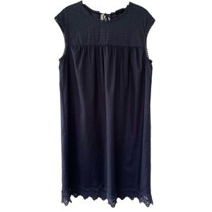 Who What Wear Black Lace Yoke Sleeveless Dress Size M NWT